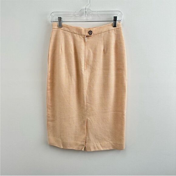 RARE Christian Dior 80's Vintage Pink Houndstooth Two Piece Skirt Blazer Set S - Picture 15 of 15